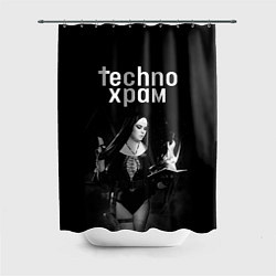 Шторка для ванной Techno храм монашка колдунья