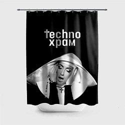 Шторка для ванной Techno храм эмоциональная монашка