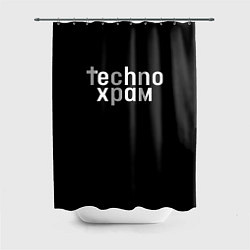 Шторка для ванной Techno храм надпись