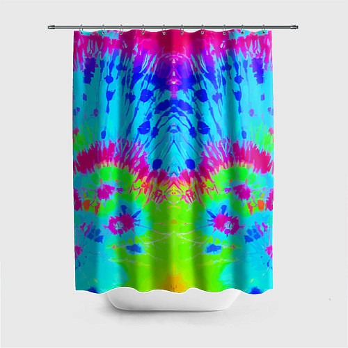 Шторка для ванной Tie-Dye abstraction / 3D-принт – фото 1