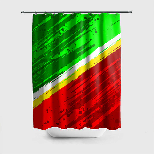 Шторка для ванной Расцветка Зеленоградского флага / 3D-принт – фото 1
