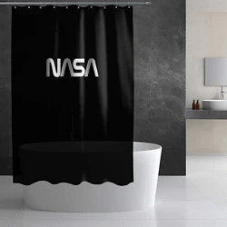 Шторка для душа NASA space logo, цвет: 3D-принт — фото 2