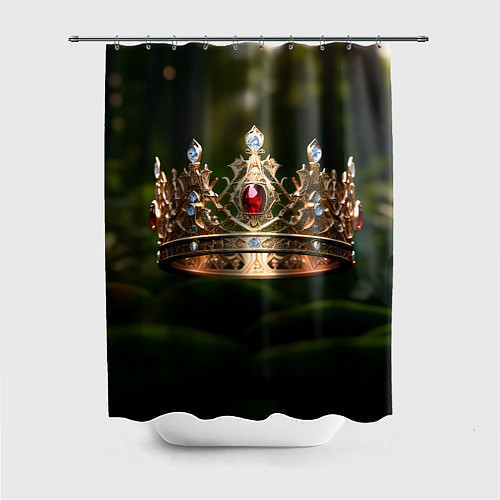Шторка для ванной Королевская корона узорная / 3D-принт – фото 1