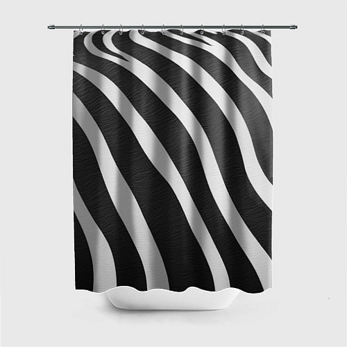 Шторка для ванной Зебровые линии / 3D-принт – фото 1