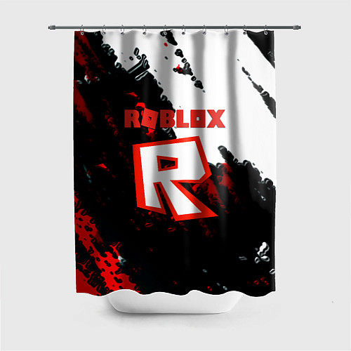 Шторка для ванной Roblox logo краски мобайл гейм / 3D-принт – фото 1