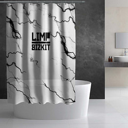 Шторка для душа Limp bizkit storm black, цвет: 3D-принт — фото 2