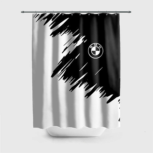 Шторка для ванной BMW sport краски черные разрывы / 3D-принт – фото 1