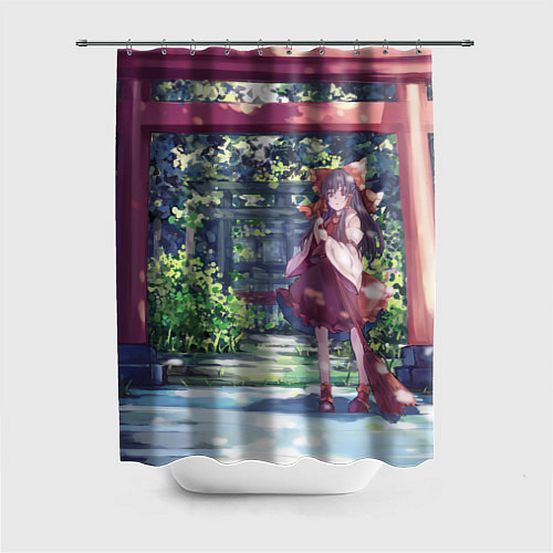 Шторка для ванной Touhou Project Рейму возле тории / 3D-принт – фото 1