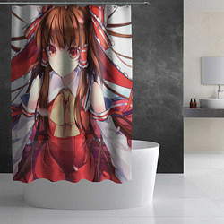 Шторка для душа Touhou Project Рейму Cute, цвет: 3D-принт — фото 2