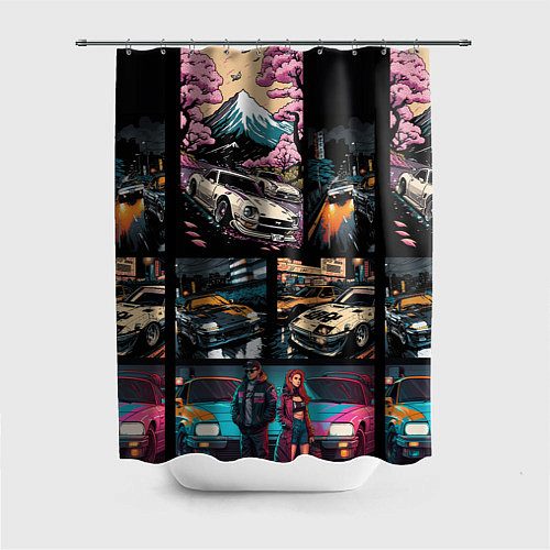 Шторка для ванной Japanese jdm art / 3D-принт – фото 1