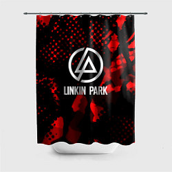 Шторка для ванной Linkin park краски текстуры