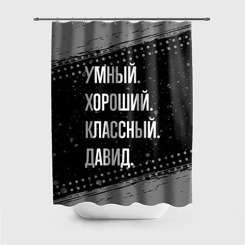 Шторка для ванной Умный, хороший, классный: Давид / 3D-принт – фото 1