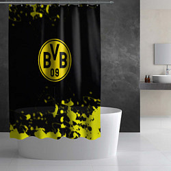 Шторка для душа Borussia краски жёлтые, цвет: 3D-принт — фото 2
