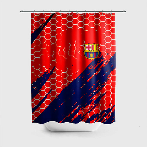 Шторка для ванной Барселона спорт краски текстура / 3D-принт – фото 1