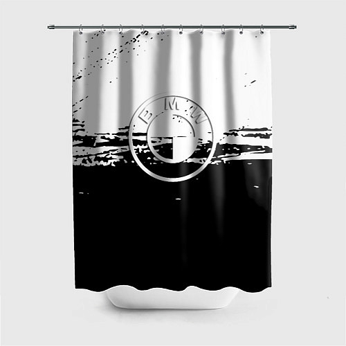 Шторка для ванной BMW краски текстура чернобелый / 3D-принт – фото 1