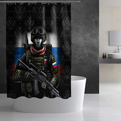 Шторка для душа Солдат России, цвет: 3D-принт — фото 2