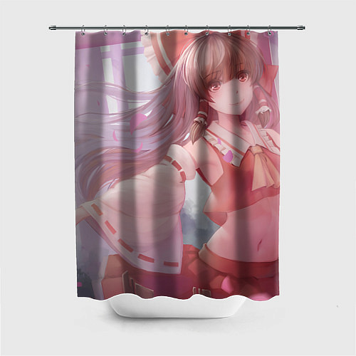 Шторка для ванной Touhou Project Рейму улыбка / 3D-принт – фото 1