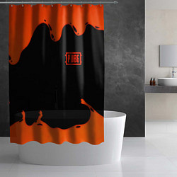Шторка для душа PUBG orange splash, цвет: 3D-принт — фото 2