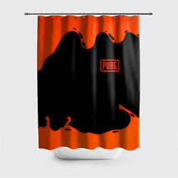 Шторка для душа PUBG orange splash, цвет: 3D-принт