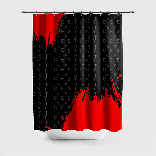 Шторка для ванной Дестини паттерн шутер краски / 3D-принт – фото 1