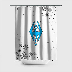 Шторка для ванной Skyrim logo winter