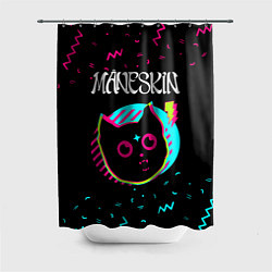 Шторка для душа Maneskin - rock star cat, цвет: 3D-принт