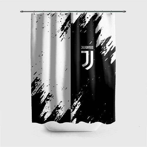 Шторка для ванной Juventus краски чёрнобелые / 3D-принт – фото 1