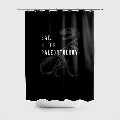 Шторка для ванной Eat sleep paleontology / 3D-принт – фото 1