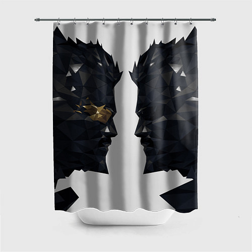 Шторка для ванной Адам Дженсен в отражении deus ex / 3D-принт – фото 1