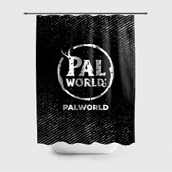 Шторка для душа Palworld с потертостями на темном фоне, цвет: 3D-принт