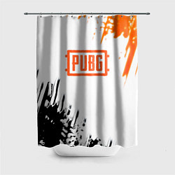 Шторка для душа PUBG краски гранж, цвет: 3D-принт