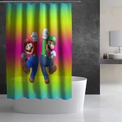 Шторка для душа Братья Марио, цвет: 3D-принт — фото 2