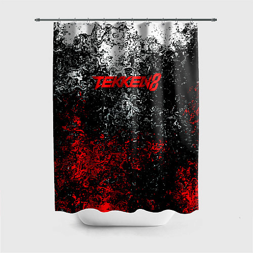 Шторка для ванной Tekken 8 брызги красок / 3D-принт – фото 1