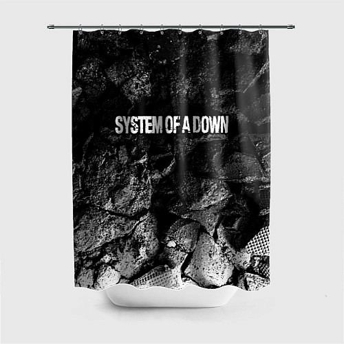Шторка для ванной System of a Down black graphite / 3D-принт – фото 1