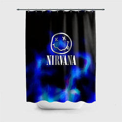 Шторка для душа Nirvana flame ghost steel, цвет: 3D-принт