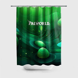 Шторка для ванной Palworld зеленый мир