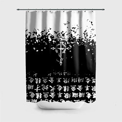 Шторка для ванной Fullmetal Alchemist текстура иероглифы