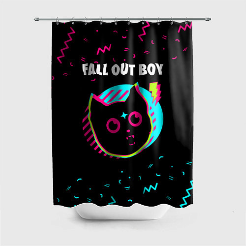 Шторка для ванной Fall Out Boy - rock star cat / 3D-принт – фото 1