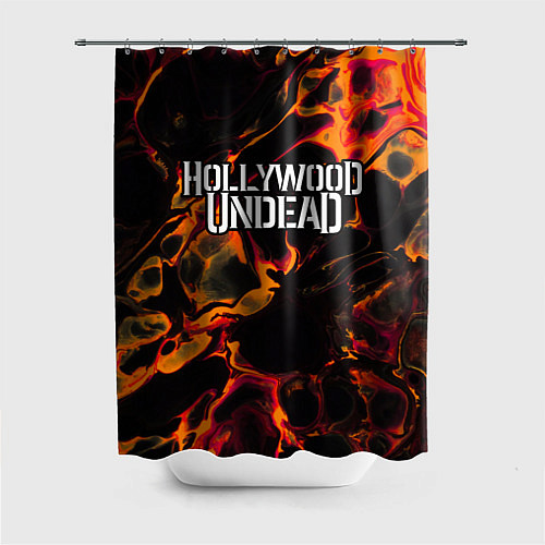 Шторка для ванной Hollywood Undead red lava / 3D-принт – фото 1