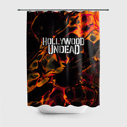 Шторка для ванной Hollywood Undead red lava