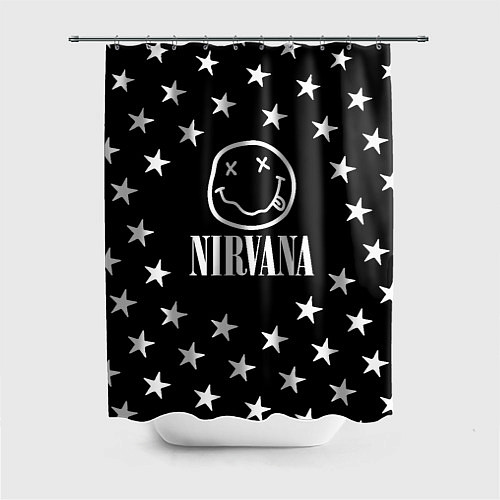 Шторка для ванной Nirvana stars steel / 3D-принт – фото 1