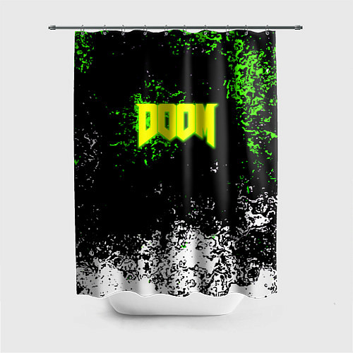Шторка для ванной Doom токсичное лого краски / 3D-принт – фото 1