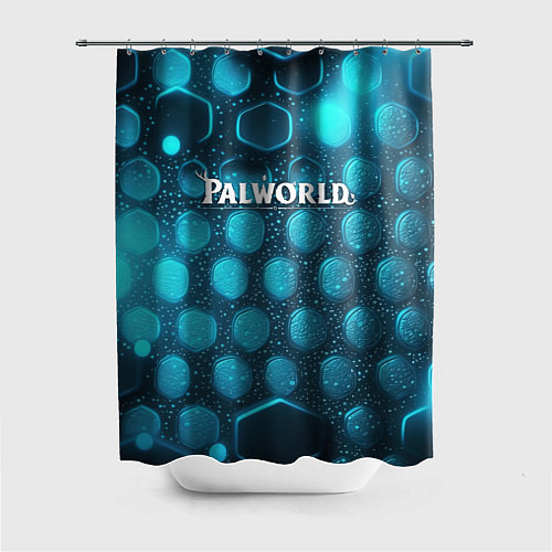 Шторка для ванной Palworld логотип космический / 3D-принт – фото 1