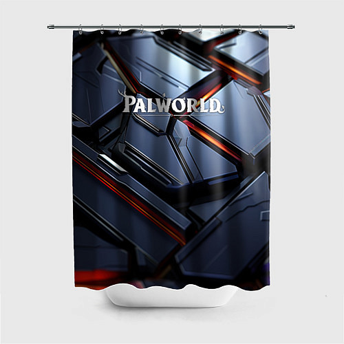 Шторка для ванной Palworld логотип космически плиты / 3D-принт – фото 1