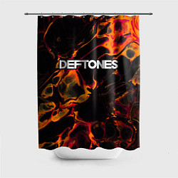 Шторка для душа Deftones red lava, цвет: 3D-принт