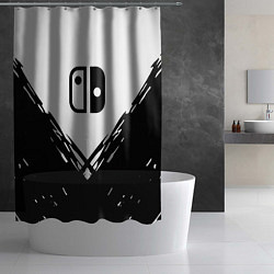 Шторка для душа Nintendo краски лого, цвет: 3D-принт — фото 2