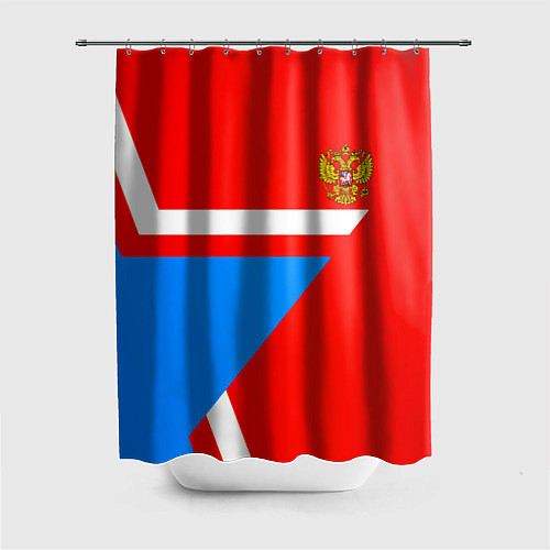Шторка для ванной Герб России звезда спорт / 3D-принт – фото 1