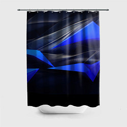 Шторка для ванной Black and blue abstract background sport style