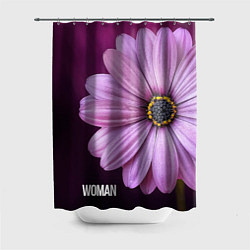 Шторка для ванной Фиолетовый цветок - WOMAN