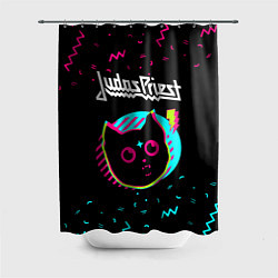 Шторка для ванной Judas Priest - rock star cat